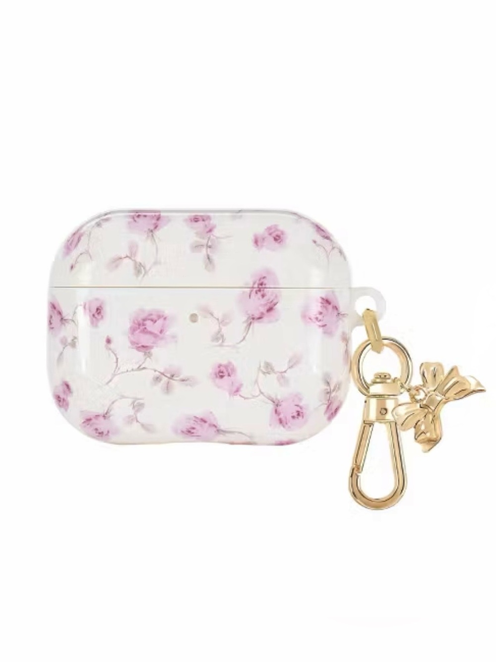 NEW LoveShackFancy AirPods case mate bag charm keychain Sterling Dusk rose flora